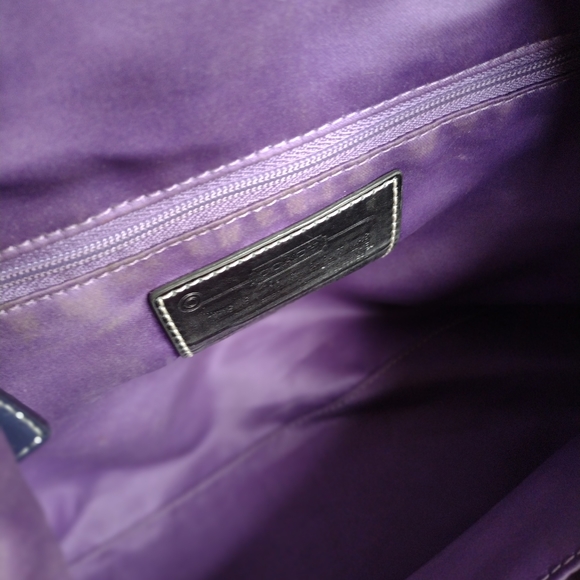 Coach Purple Poppy Handbag - Picture 7 of 8